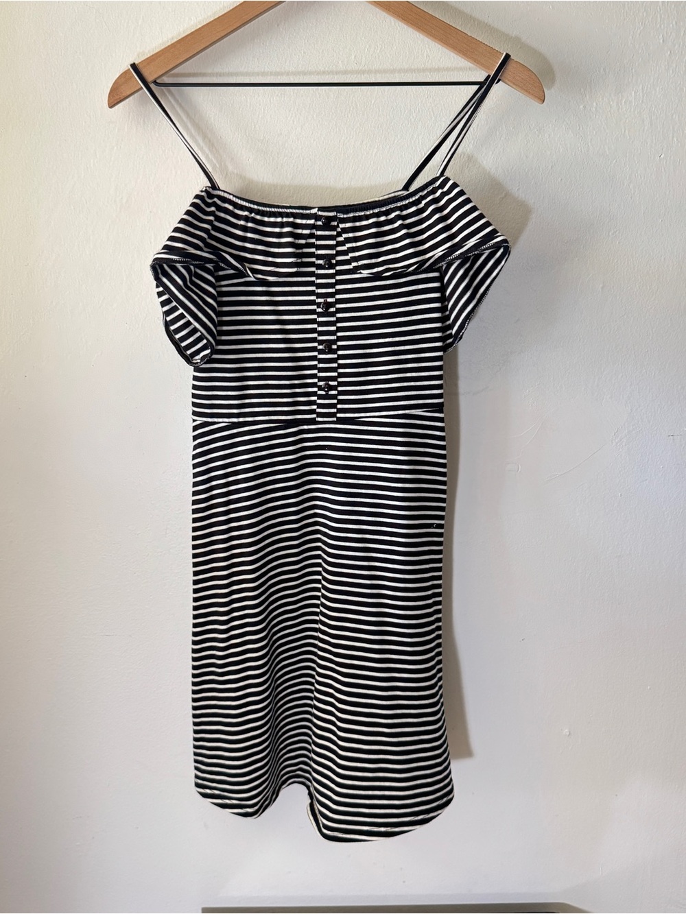 Topshop Bardot Striped Off-Shoulder Dress